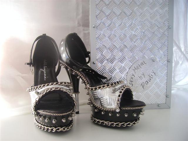 Schuhdesign "Sexy Metal"