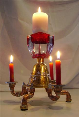 Steam Punk Kerzenleuchte "STARDUST"