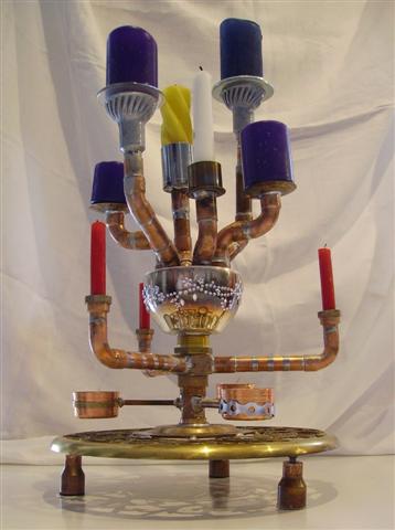 Steam Punk Kerzenleuchte "TRIPTYCHON"