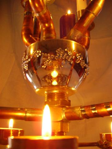 Steam Punk Kerzenleuchte "TRIPTYCHON"