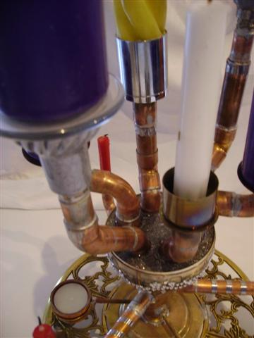 Steam Punk Kerzenleuchte "TRIPTYCHON"